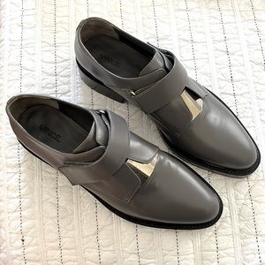 Vince Genuine Leather Loafers Grey Size 9 (EU size 40)